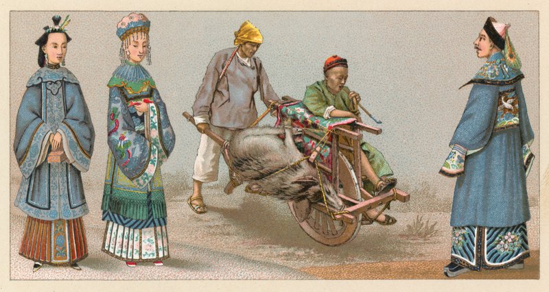 Asia Costume de French School