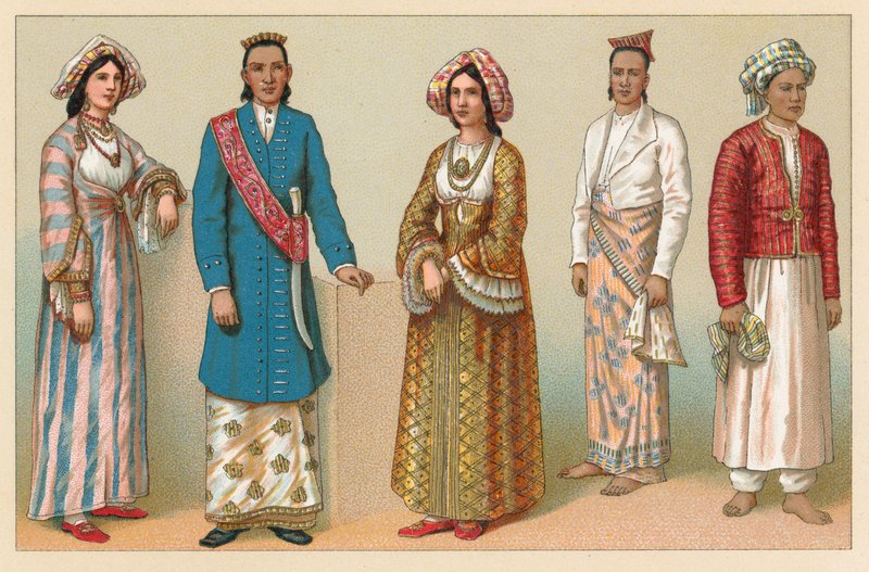 Asia Costume de French School
