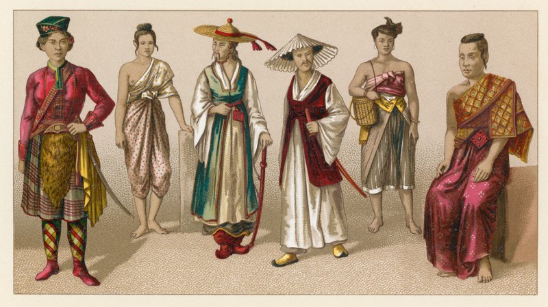Asia Costume de French School