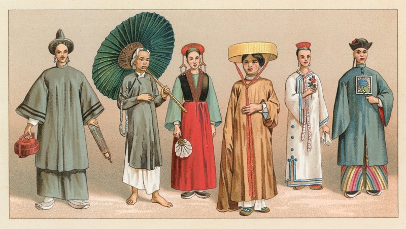 Asia Costume de French School