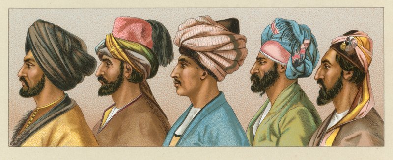 Trajes asiáticos de French School