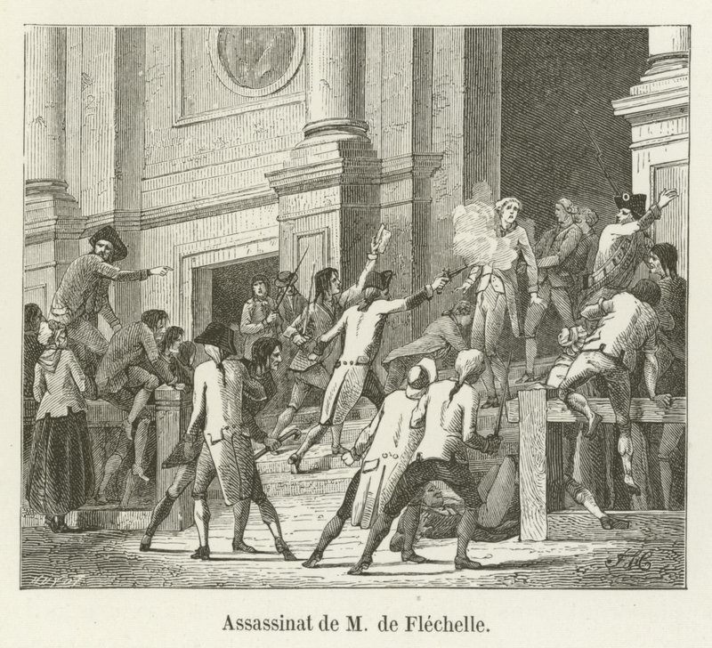 Assassinato de M de Flechelle de French School