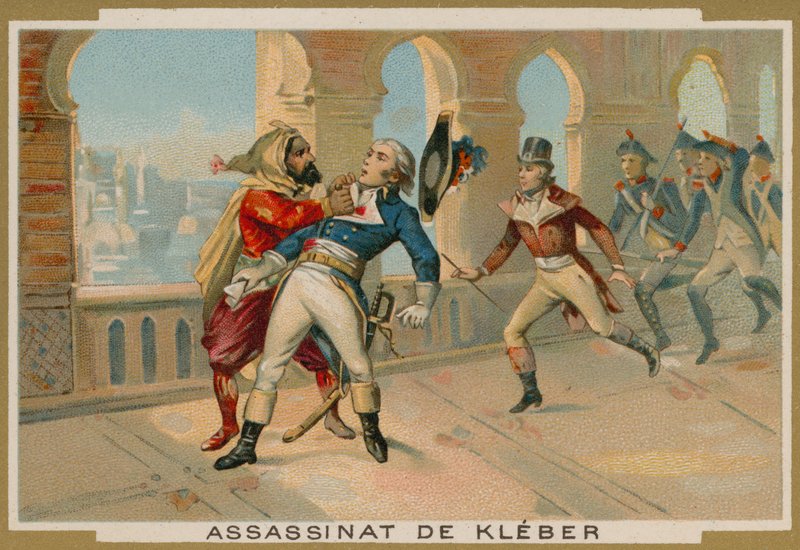 Assassinato de Jean-Baptiste Kleber, comandante das tropas francesas no Egito, Cairo, 1800 de French School