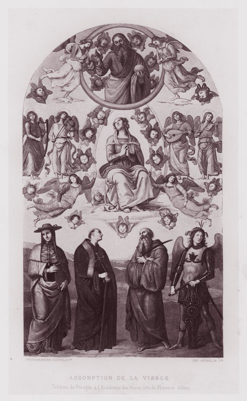 Assunção da Virgem, Pintura de Perugino na Academia de Belas Artes de Florença de French School