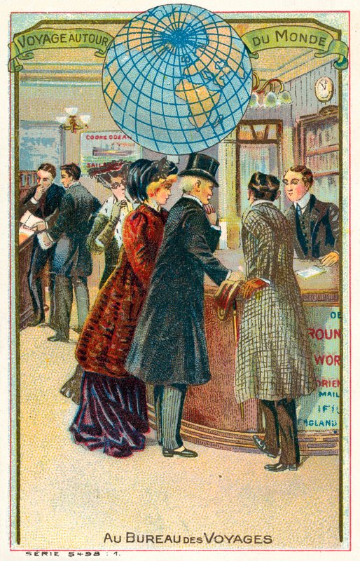 No agente de viagens (chromolitho) de French School
