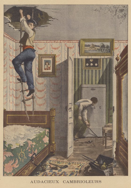 Ladrão audacioso (cor litho) de French School