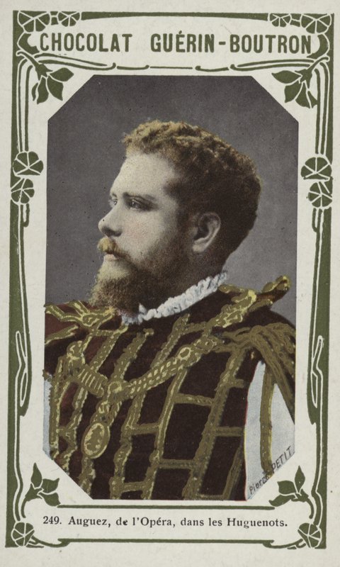 Acima, da ópera, nos huguenotes (foto colorida) de French School