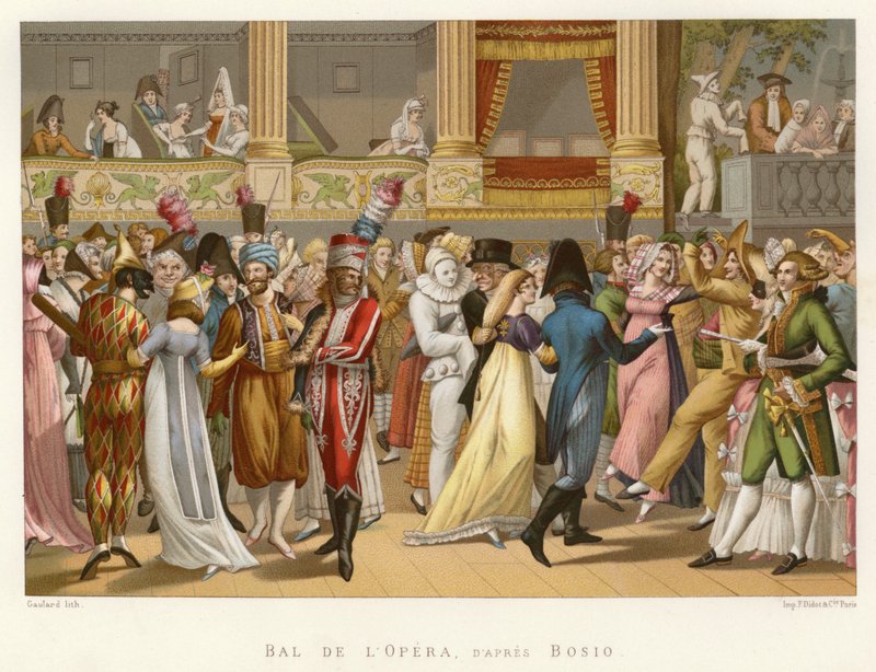 Baile de Ópera, segundo Bosio (cromolitografia) de French School