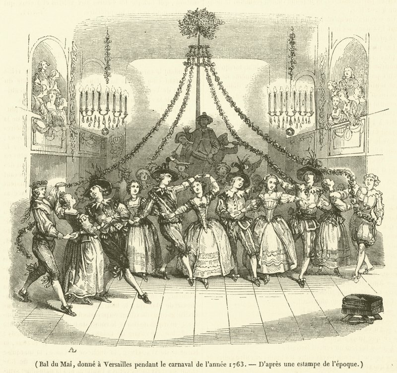 May Ball, entregue em Versalhes durante o carnaval do ano de 1763 de French School