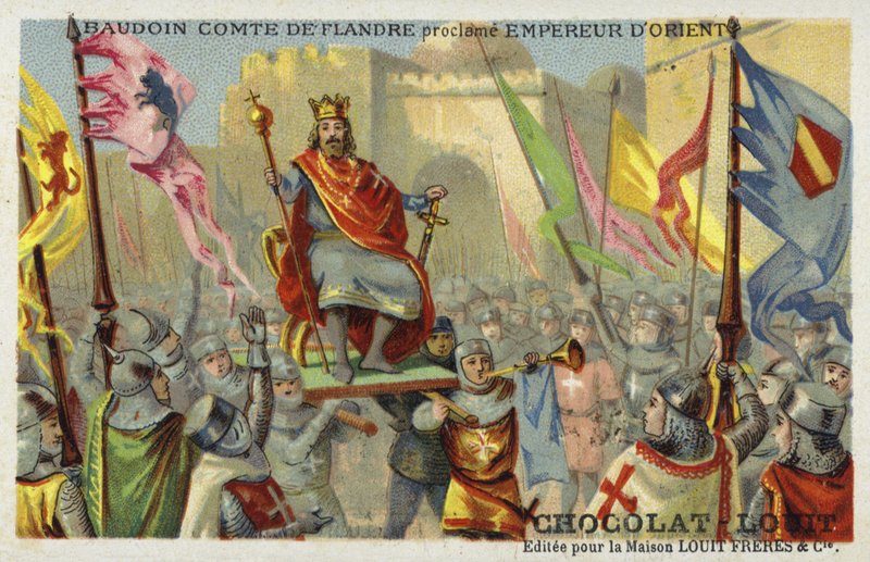 Baldwin IX, Conde de Flandres, declarou Imperador de Constantinopla, 1204 de French School
