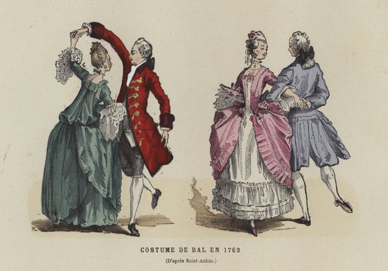 Traje de bola, 1762 de French School