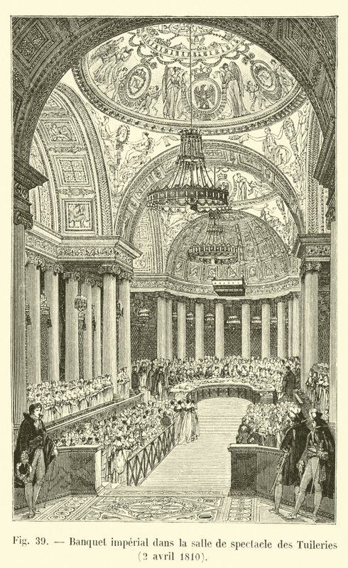 Banquete Imperial no Teatro das Tulherias, 2 de abril de 1810 de French School