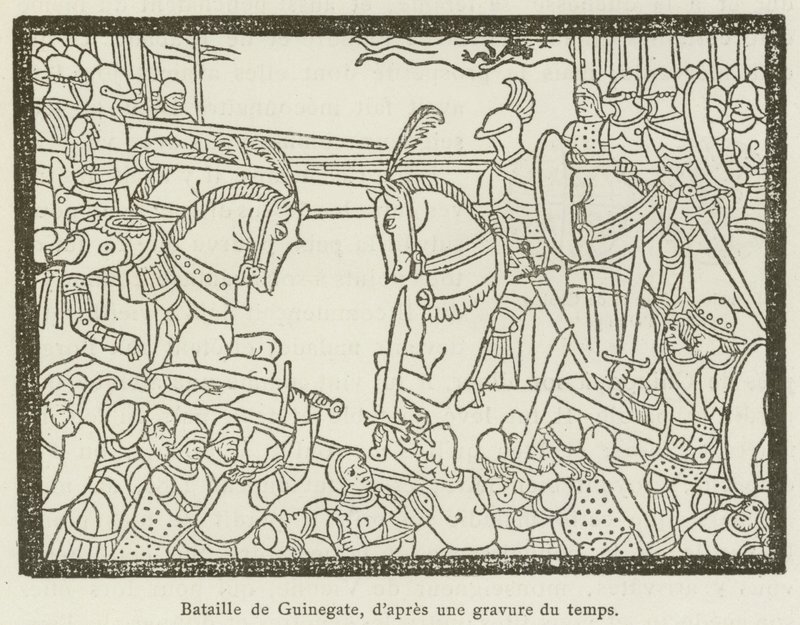 Batalha de Guinegate (gravura) de French School