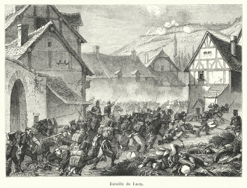 Batalha de Laon (gravura) de French School
