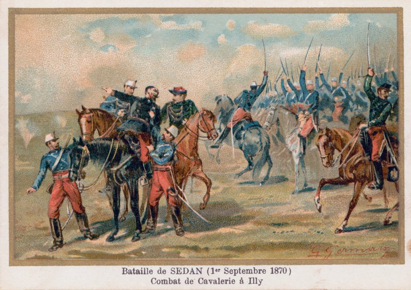Batalha de Sedan, lutando em Calvaire dIlly de French School
