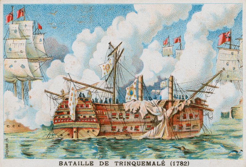 Batalha de Trincomalee, 1782 de French School