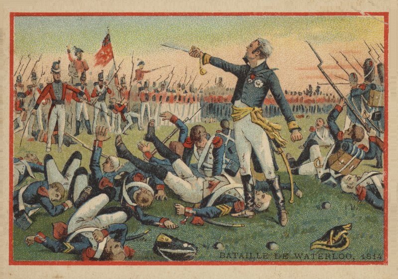 Batalha de Waterloo em 1814 de French School
