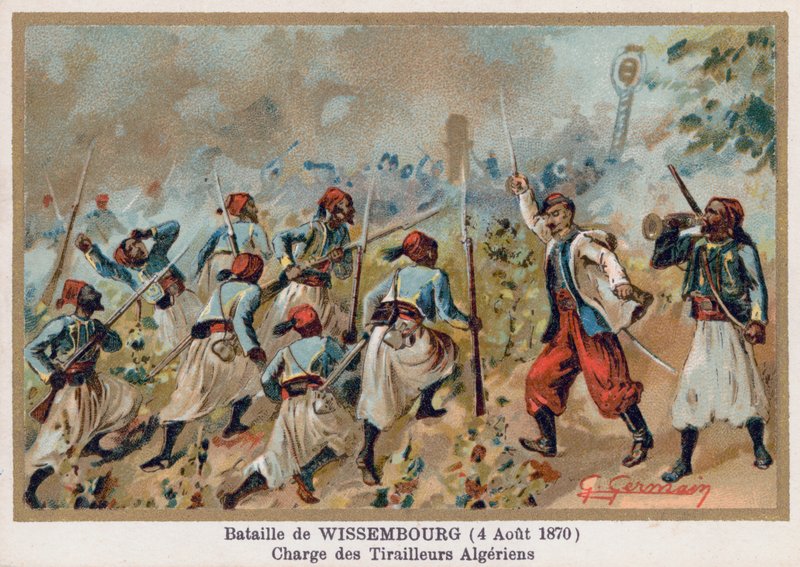 Batalha de Wissembourg, Charge of Skirmishers argelinos de French School