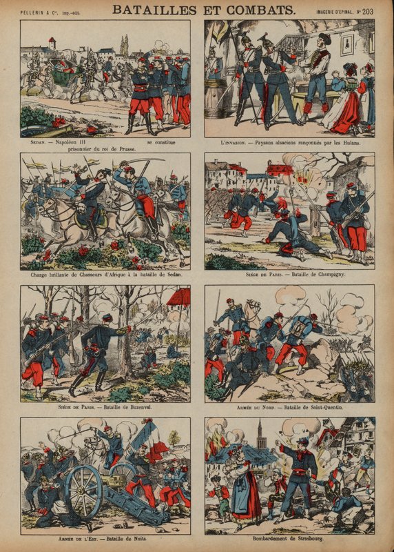 As batalhas da Guerra Franco-Prussiana de French School