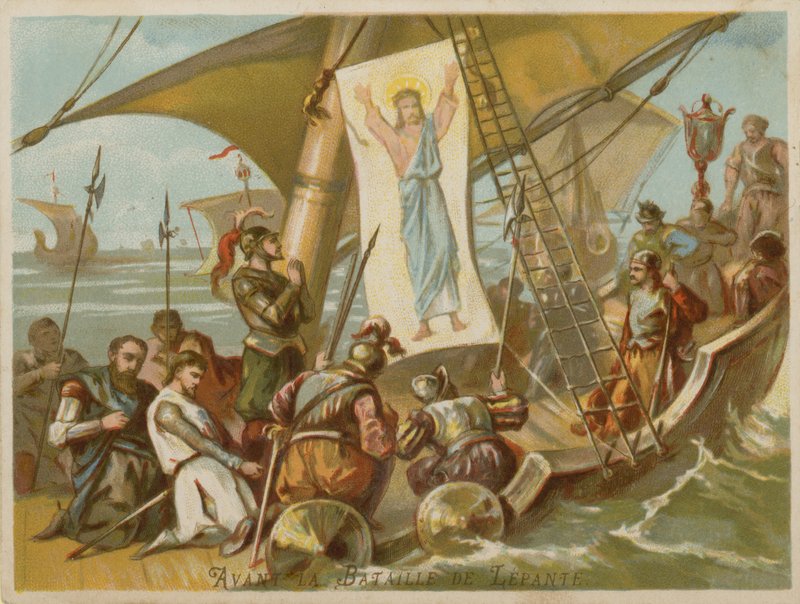 Antes da Batalha de Lepanto de French School