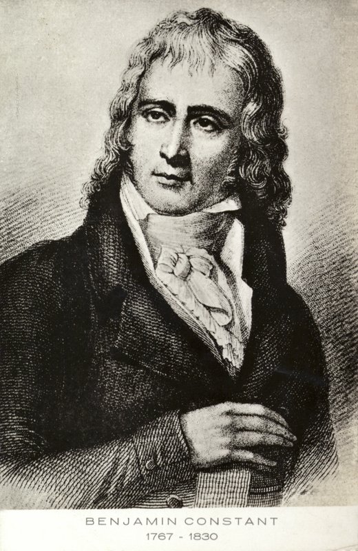 Benjamin Constant (1767-1830), político e escritor francês nascido na Suíça (litografia) de French School