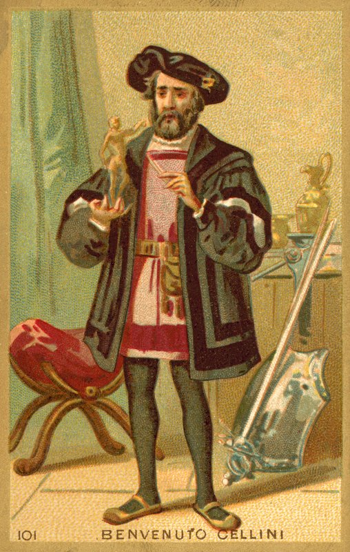 Benvenuto Cellini, artista italiano (chromolitho) de French School