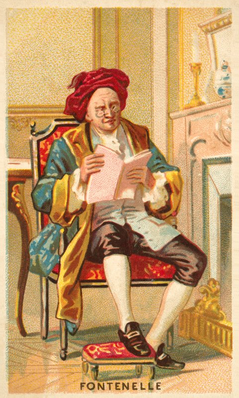 Bernard le Bovier de Fontenelle, escritor francês (chromolitho) de French School