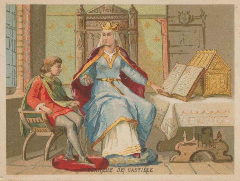 Blanche de Castela, rainha consorte da França como esposa de Luís VIII (1188-1252) de French School