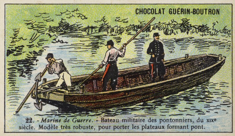 Barco dos construtores de pontes militares francesas de French School