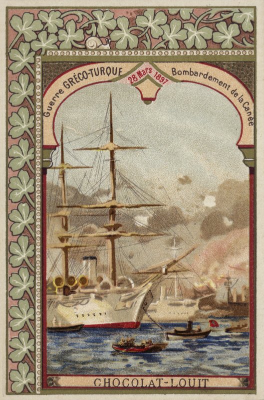 Bombardeio de Chania, Creta, Guerra Greco-Turca, 28 de março de 1897 de French School