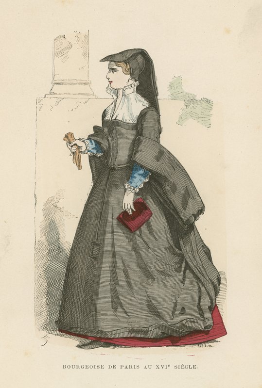 Mulher parisiense burguesa, século XVI de French School
