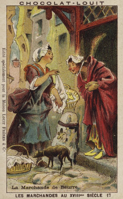 Vendedor de manteiga, do século XVIII de French School