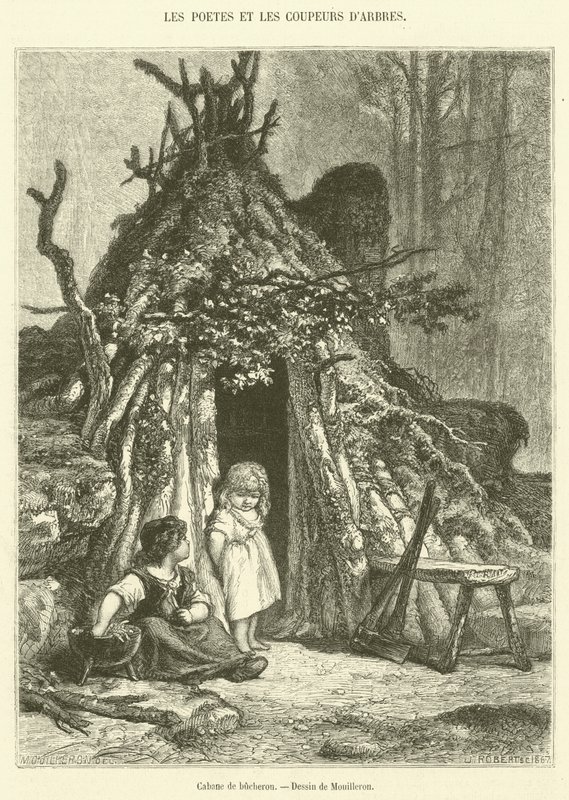 Cabana do lenhador (gravura) de French School