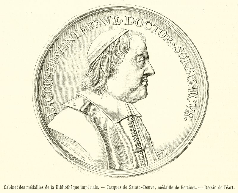 Cabinet des medailles de la Bibliotheque imperiale, Jacques de Sainte-Beuve, medalha Bertinet (gravura) de French School