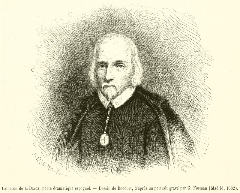 Calderon de la Barca, pote dramatique espagnol (gravura) de French School