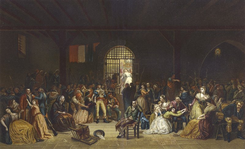 Apelo às últimas vítimas do Terror na Prisão de St Lazare, Revolução Francesa, 1794 de French School