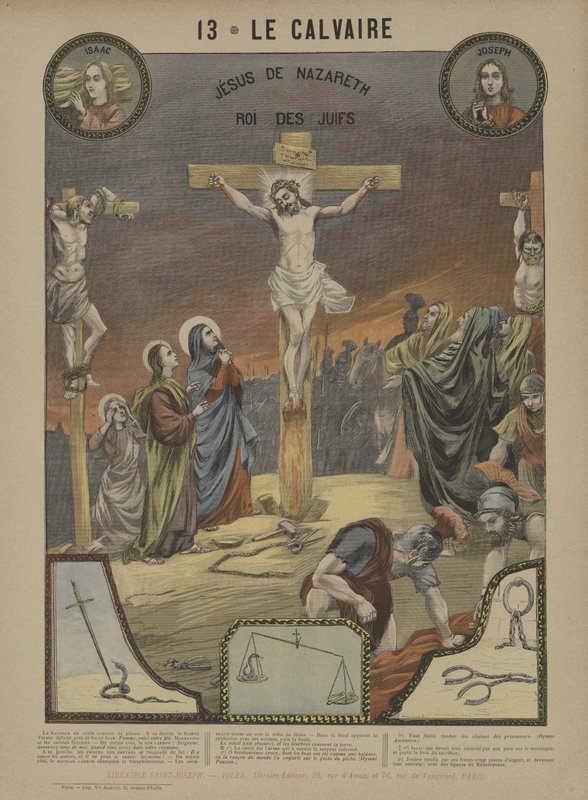 Calvário (cor litho) de French School