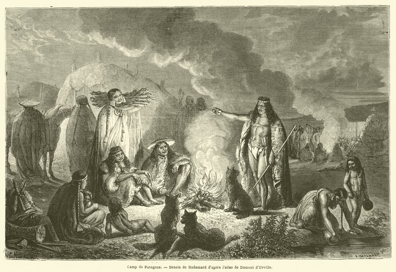 Acampamento da Patagônia (gravura) de French School