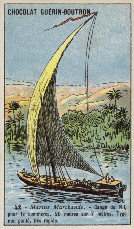 Cange on the Nile, Egypt (chromolitho) de French School
