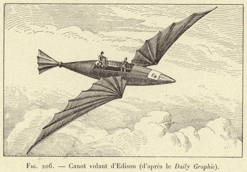 O barco voador de Edison (do Daily Graphic) (gravação) de French School