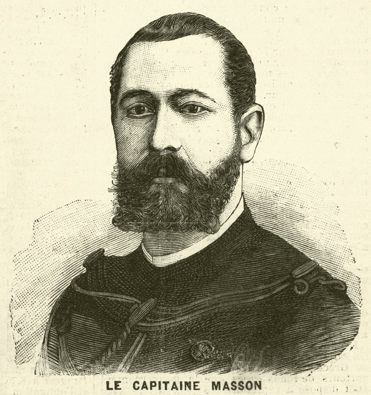 Capitão Pierre Masson, soldado e explorador francês (gravura) de French School