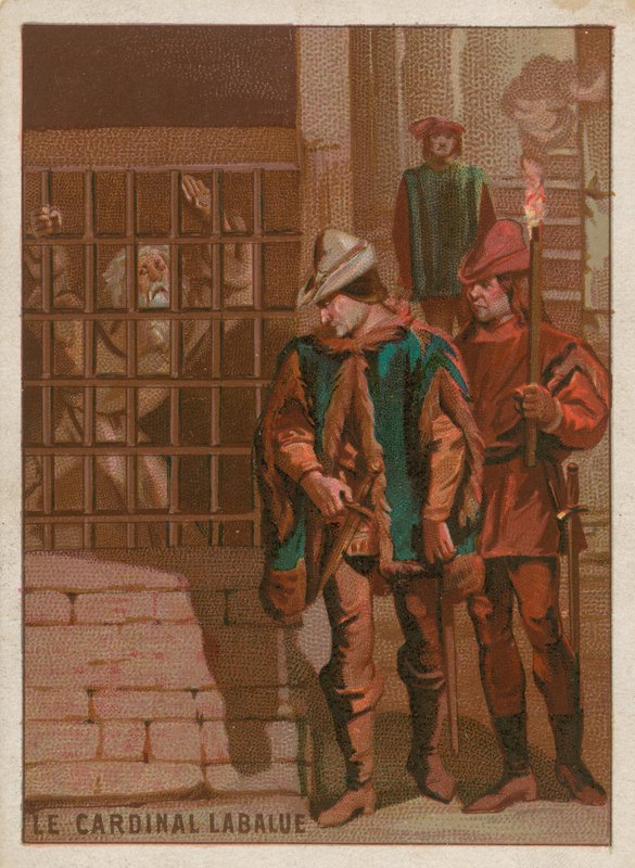 Cardeal Jean La Balue na prisão em 1469 de French School