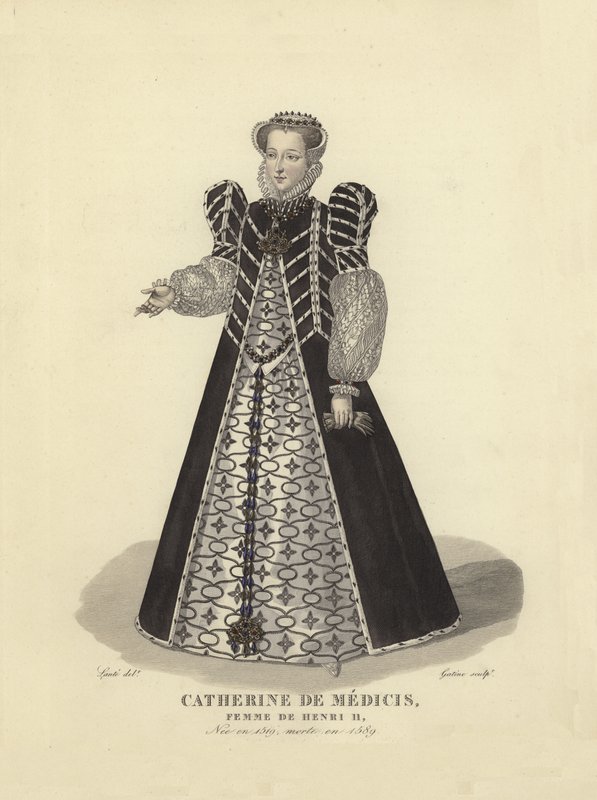 Catarina de Médicis, esposa do rei Henrique II da França de French School