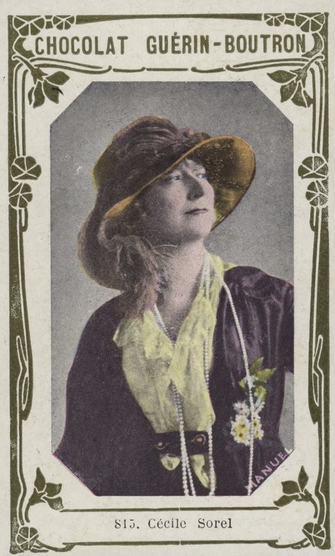 Cecile Sorel (foto colorida) de French School