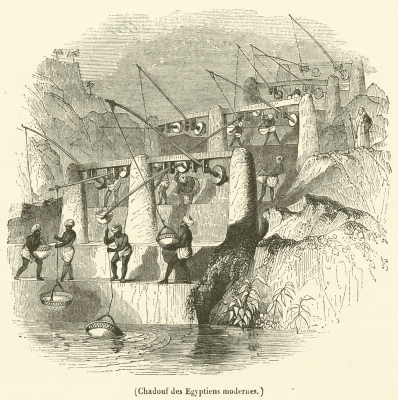 Chadouf dos egípcios modernos (gravura) de French School