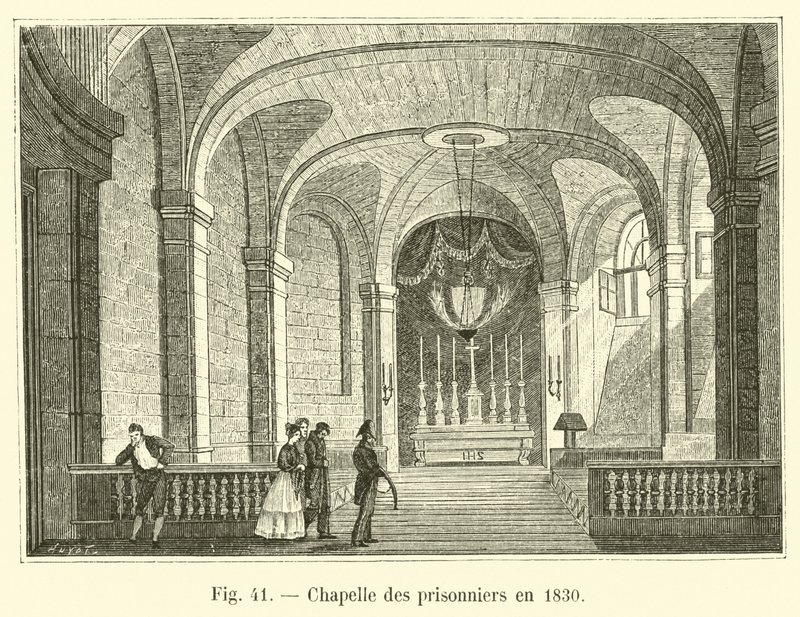 Capela dos prisioneiros em 1830 de French School