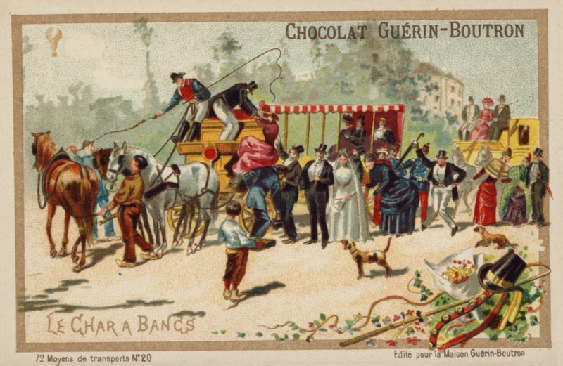 Charabanc (chromolitho) de French School