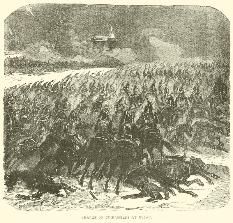 Carga de Cuirassiers em Eylau (gravura) de French School