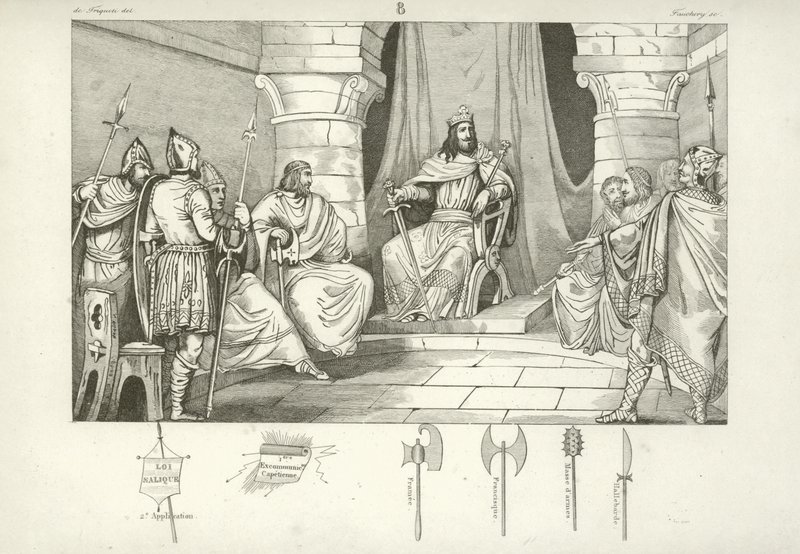 Charibert I, rei franco de Paris de French School