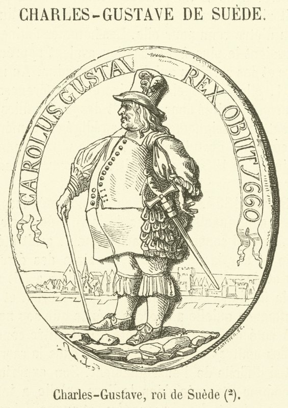Charles Gustav, Rei da Suécia (gravura) de French School
